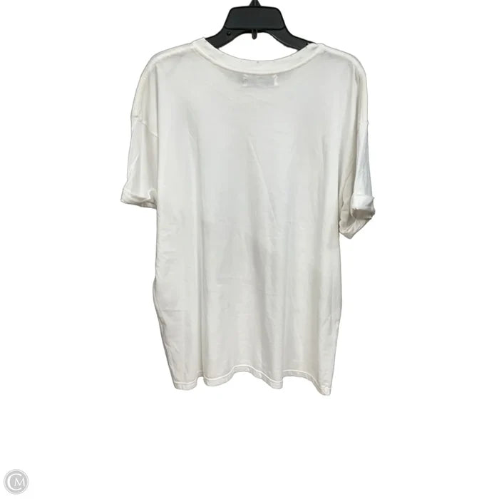 Top Short Sleeve By Girl Dangerous In White, Size: L