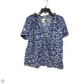 Top Short Sleeve By H&m In Blue & White, Size: L