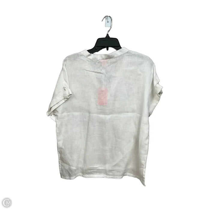 Top Short Sleeve By Isaac Mizrahi In White, Size: S