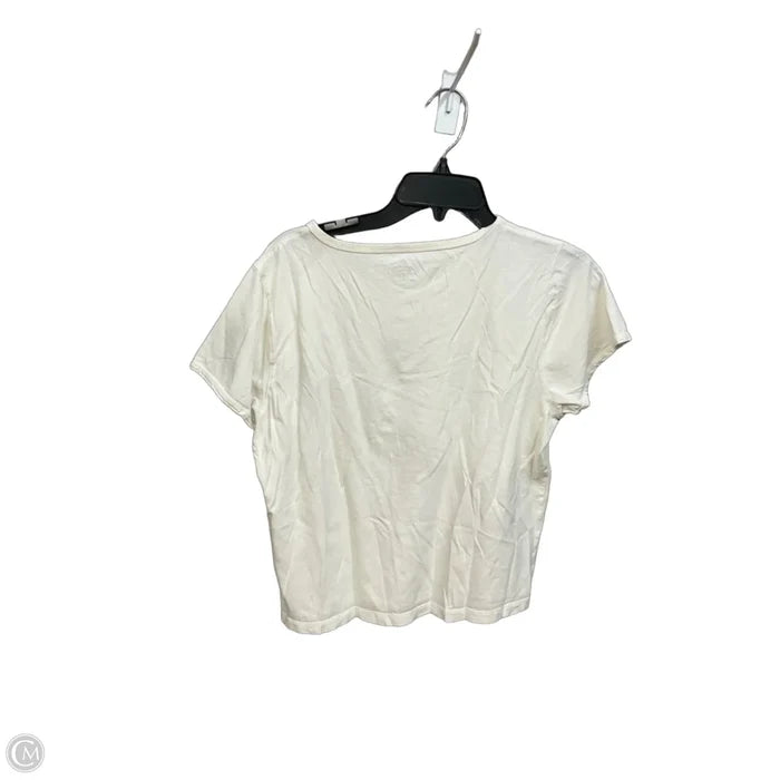 Top Short Sleeve By J. Crew In Cream, Size: L