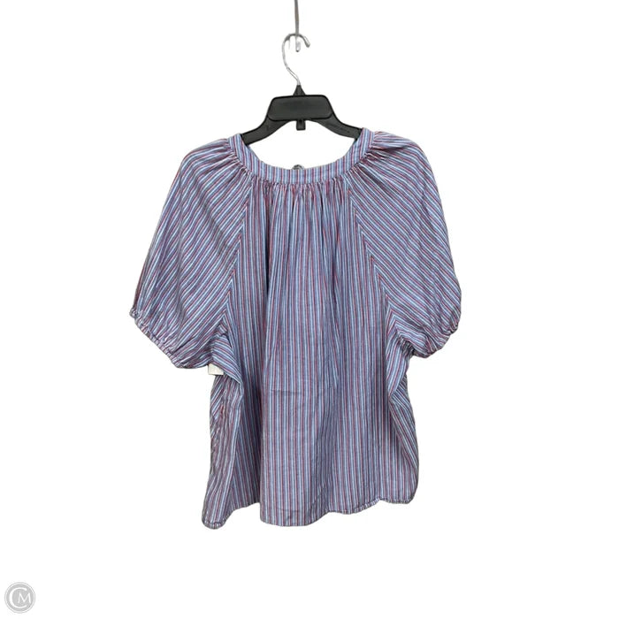 Top Short Sleeve By Lane Bryant In Striped Pattern, Size: 3x