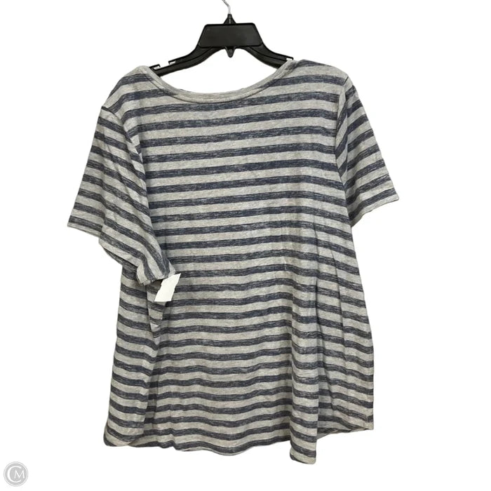 Top Short Sleeve By Lane Bryant In Striped Pattern, Size: 4x