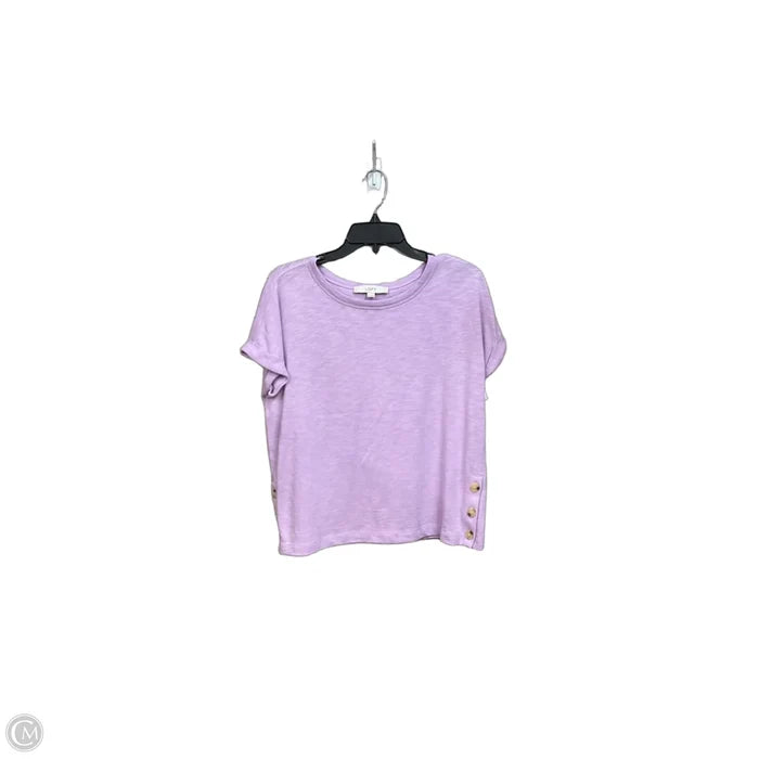 Top Short Sleeve By Loft In Purple, Size: S