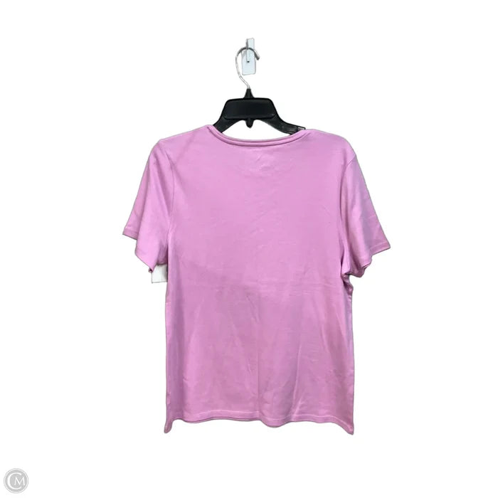 Top Short Sleeve By Talbots In Purple, Size: Xl