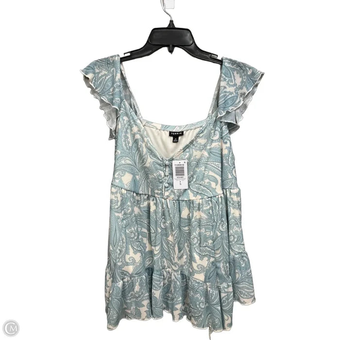 Top Short Sleeve By Torrid In Teal, Size: L