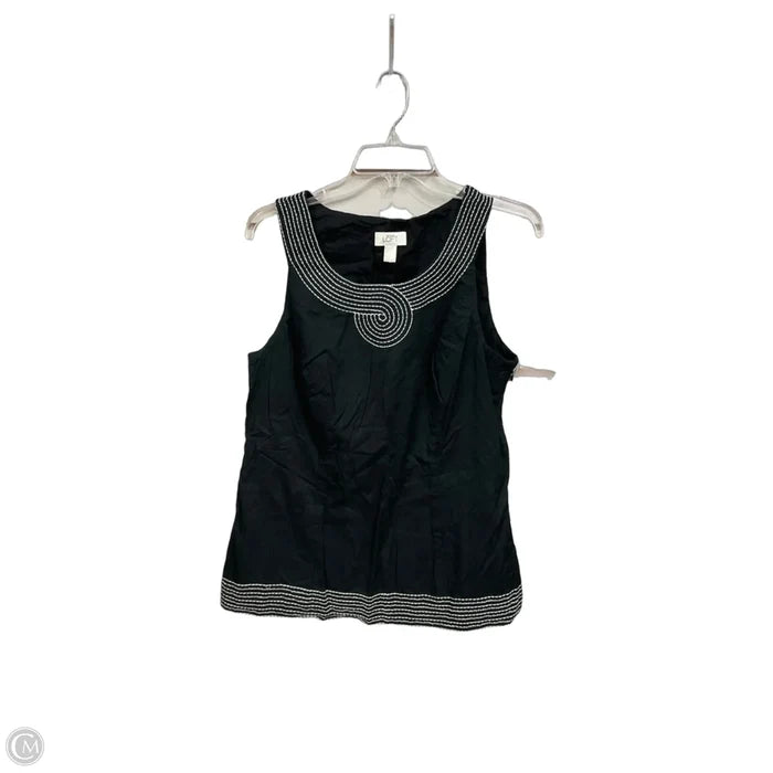 Top Sleeveless By Ann Taylor In Black, Size: L