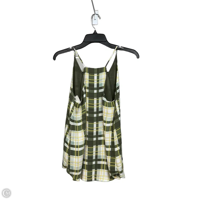 Top Sleeveless By Loft In Plaid Pattern, Size: Xs