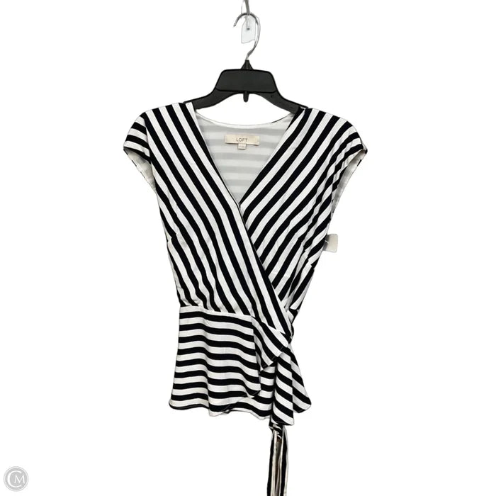 Top Sleeveless By Loft In Striped Pattern, Size: Xs
