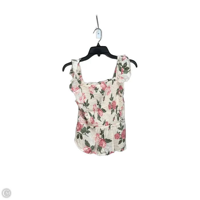 Top Sleeveless By Old Navy In Floral Print, Size: S