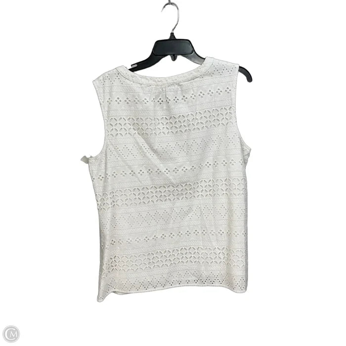 Top Sleeveless By Talbots In Ivory, Size: Xl
