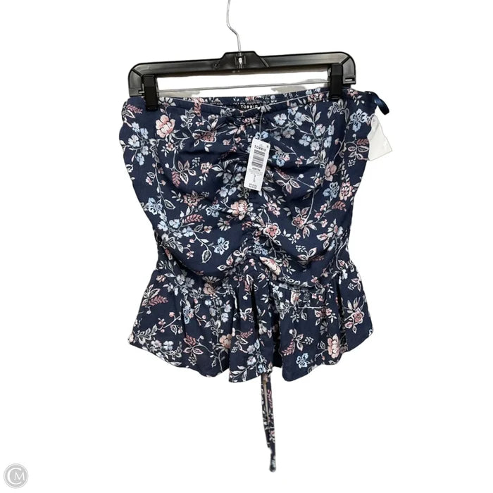 Top Sleeveless By Torrid In Floral Print, Size: L