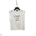 Top Sleeveless Designer By Karl Lagerfeld In White, Size: M