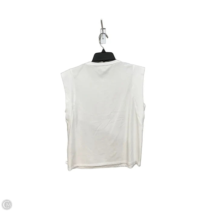 Top Sleeveless Designer By Karl Lagerfeld In White, Size: M