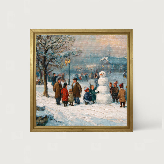 Town Park in Winter - Framed Art