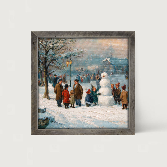 Town Park in Winter - Framed Art