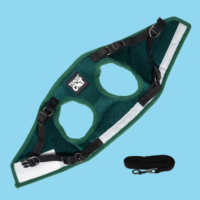 Travel Cat Harness and Leash Set Emerald Explorer M