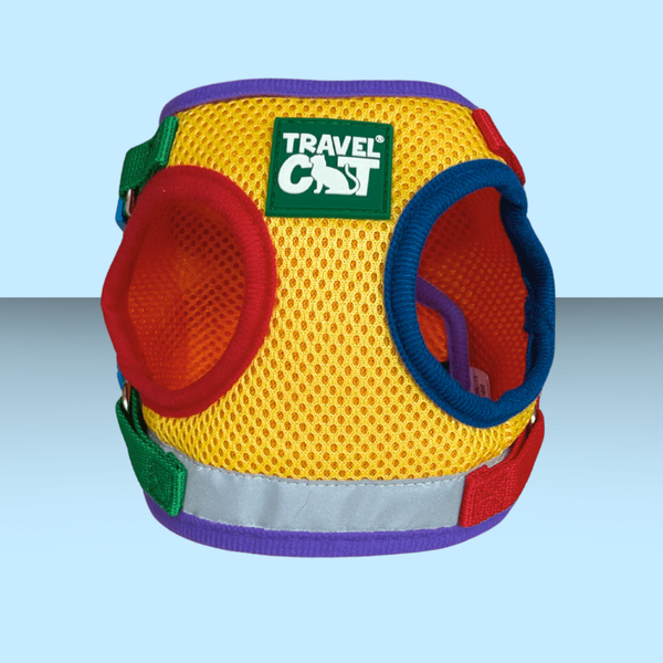 Travel Cat Harness and Leash Set Rainbow M