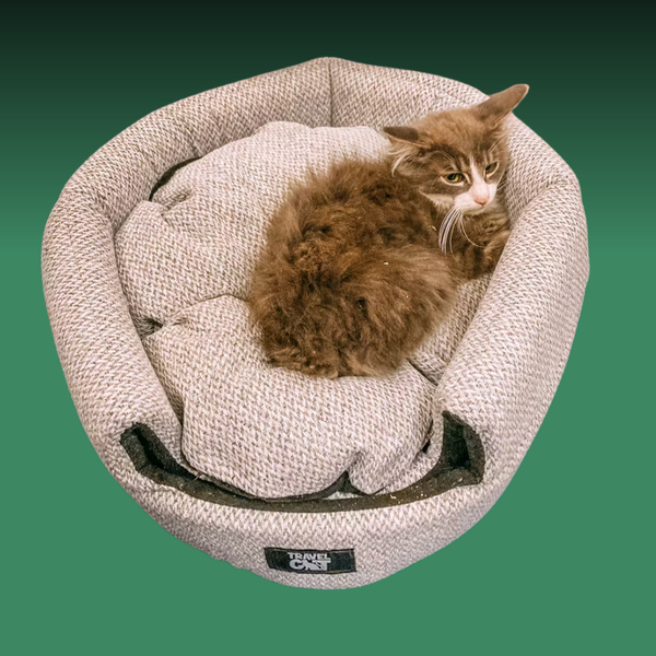 Travel Cat Meowbile Home Convertible Cat Bed & Cave Heather Gray