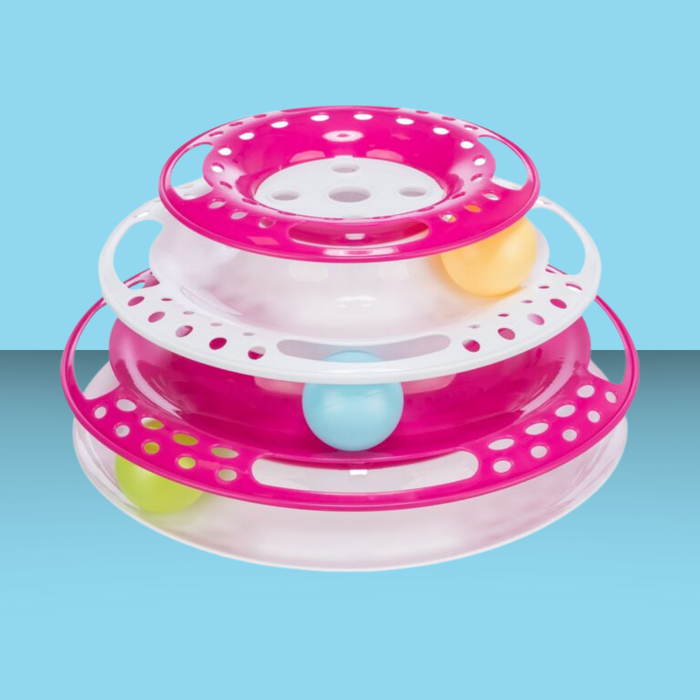 Trixie Cat Activity Catch the Balls Circle Track Pink