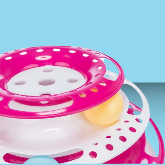 Trixie Cat Activity Catch the Balls Circle Track Pink
