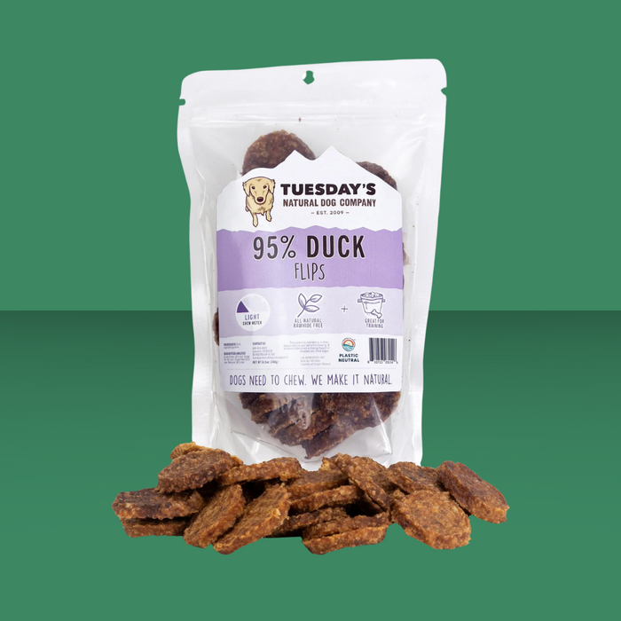Tuesday's Natural Dog Company 95% Duck Flips 8.5oz