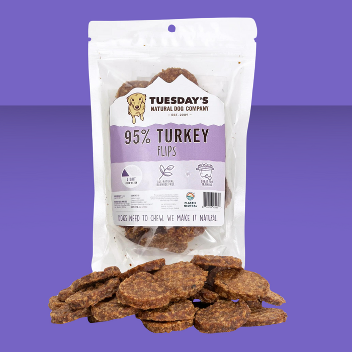 Tuesday's Natural Dog Company 95% Turkey Flips 8.5oz