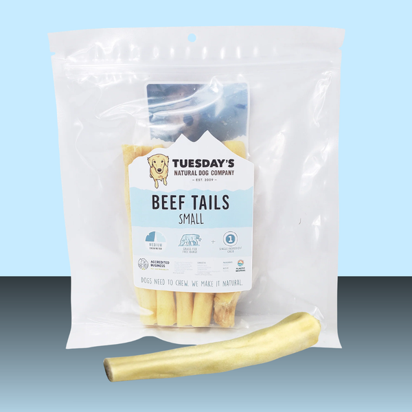 Tuesday's Natural Dog Company Bagged Small Cow Tails