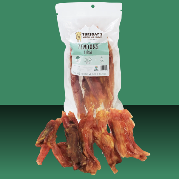 Tuesday's Natural Dog Company Beef Tendons 9" 5 Pack