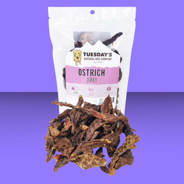 Tuesday's Natural Dog Company Ostrich Jerky 4oz