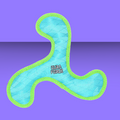 Tuffy DuraForce Boomerang Tiger Blue Green