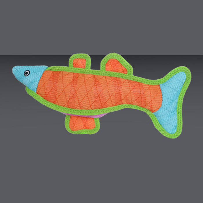 Tuffy DuraForce Fish Blue Orange Pink
