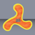 Tuffy DuraForce Jr Boomerang Tiger Orange Yellow