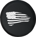 Jeep Liberty Tire Cover With Waving American Flag (Liberty 02-12)