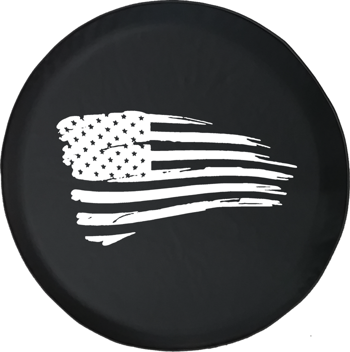 Jeep Liberty Tire Cover With Waving American Flag (Liberty 02-12)