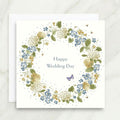 Wedding Day Harebells Wreath Card