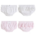 White and Pink Baby Bloomers Knit 2pc Set