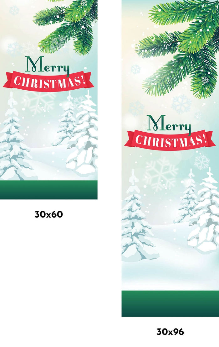 White Christmas Single Vinyl Banner Dekra-Lite