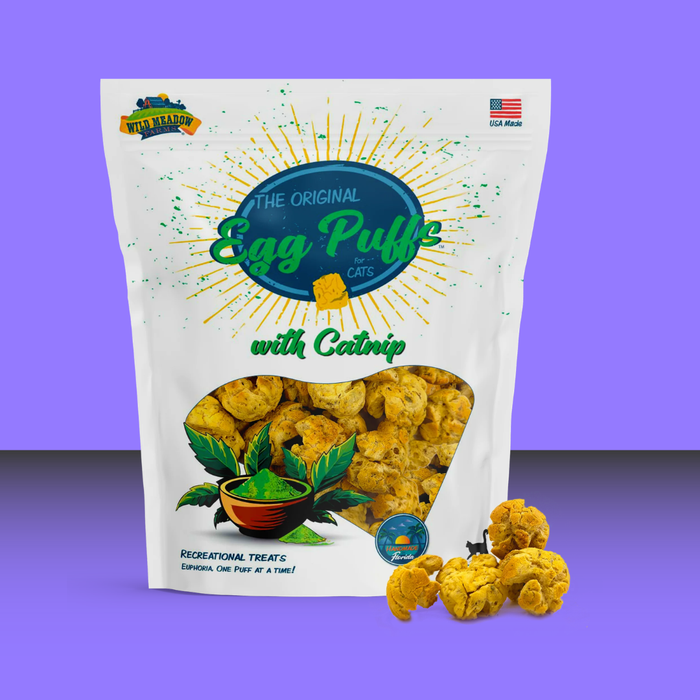 Wild Meadow Farms Cat Egg Puffs with Catnip 1oz