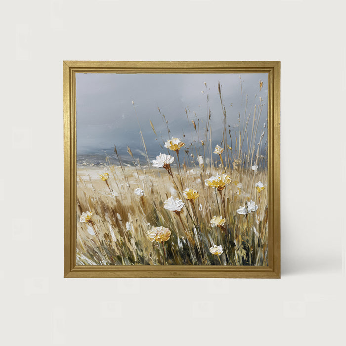 Wildflowers near Beach - Framed Art