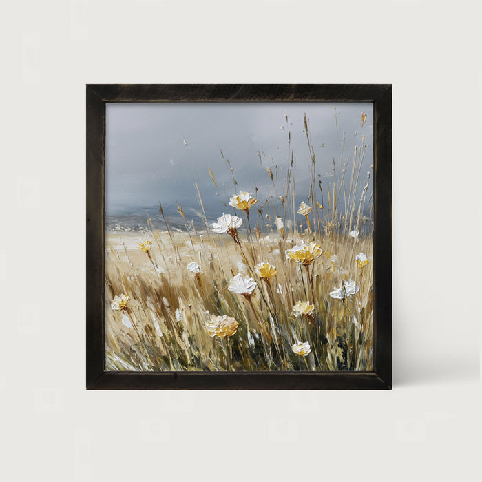 Wildflowers near Beach - Framed Art