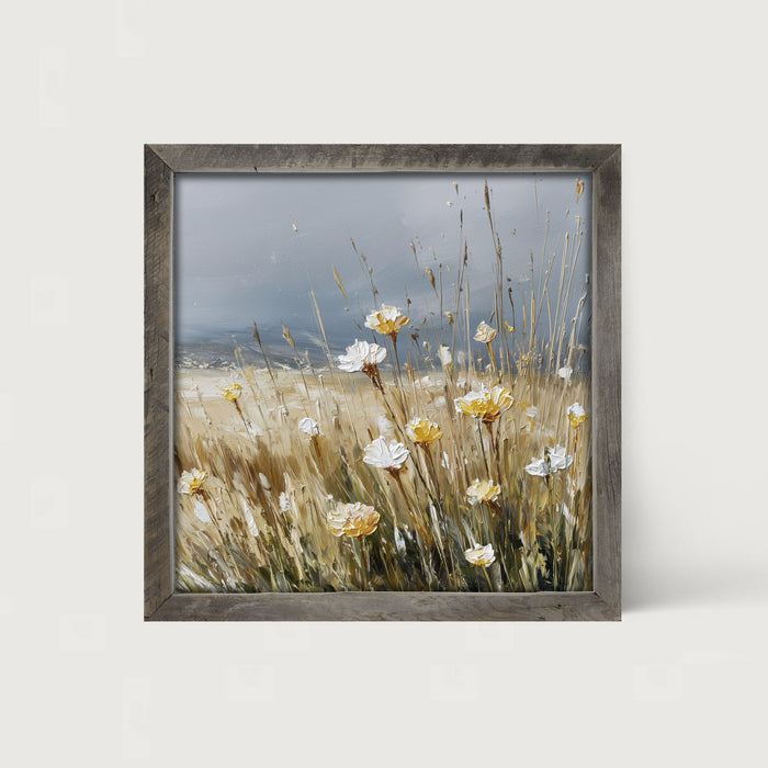Wildflowers near Beach - Framed Art