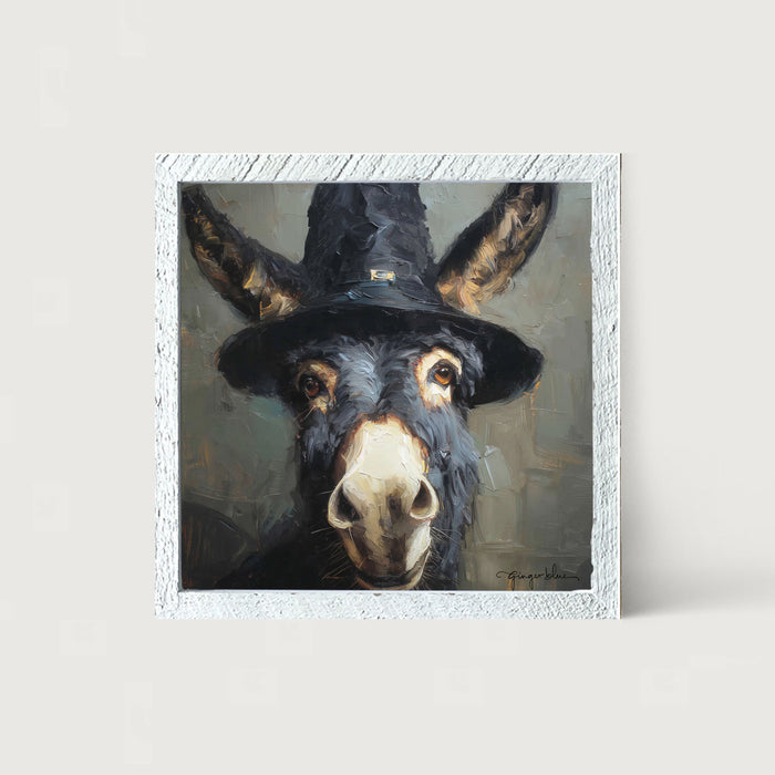 Witch Hat Donkey - Framed Art