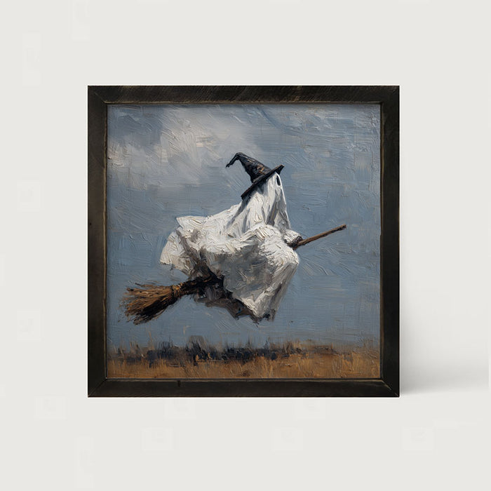 Witchy Ghost in Field - Framed Art
