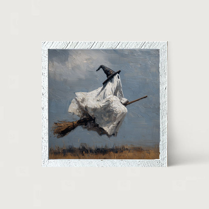 Witchy Ghost in Field - Framed Art