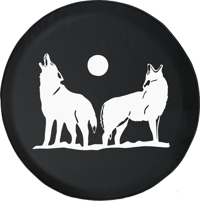 Wolves Howling in the MoonlightOffroad Jeep RV Camper Spare Tire Cover LV180 - TireCoverPro