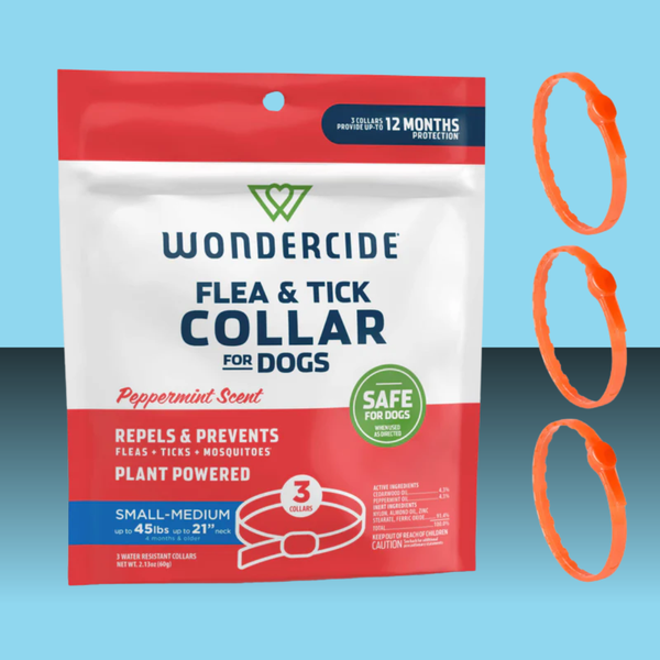 Wondercide Flea & Tick Collar for Small to Medium Dogs Peppermint 3 Pack