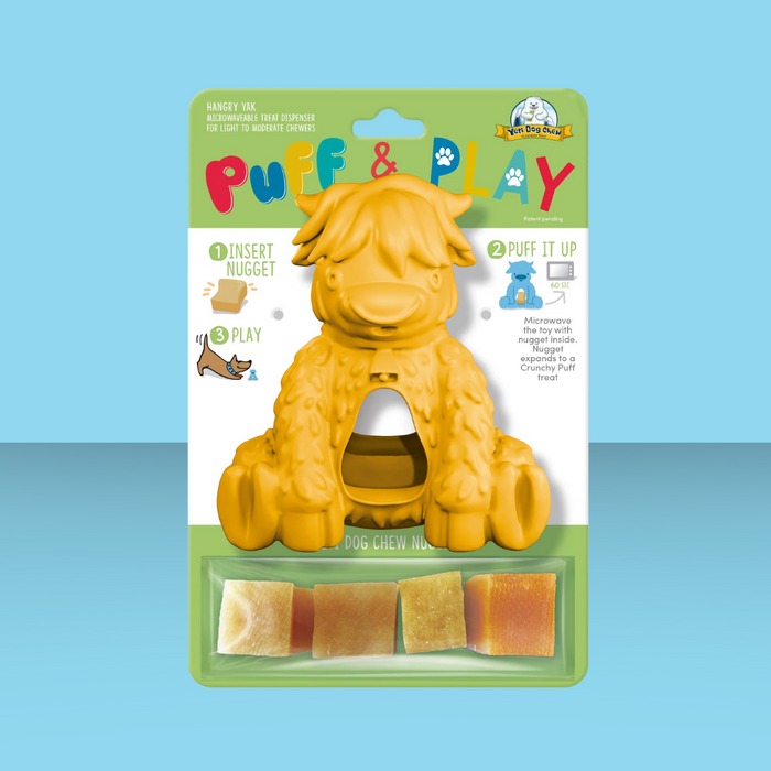 Yeti Dog Chew Puff & Play Hangry Yak Yellow