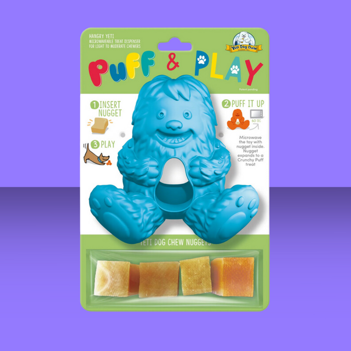 Yeti Dog Chew Puff & Play Hangry Yeti Blue