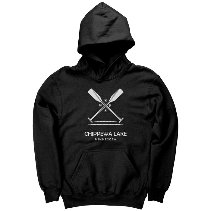 Youth Chippewa Lake Paddles Hoodie, WHT Art